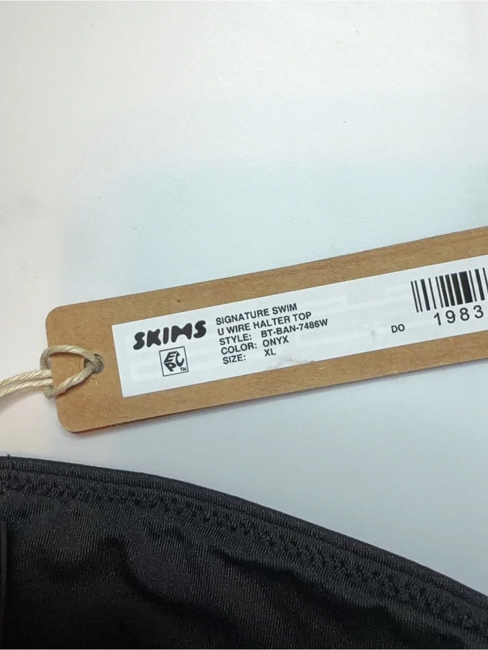 NWT Skims Signature Swim Halter Bikini Top